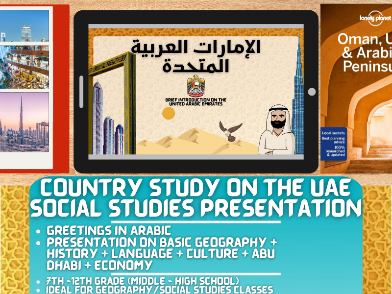 UAE Country Study - Geography + Social Studies Presentation - Middle East