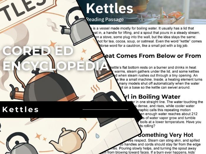 Kettles Reading Comprehension Passage - Cored Ed Encyclopedia