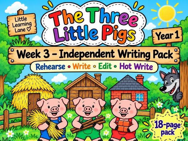 Year 1 Three Little Pigs 3-Week English Pack