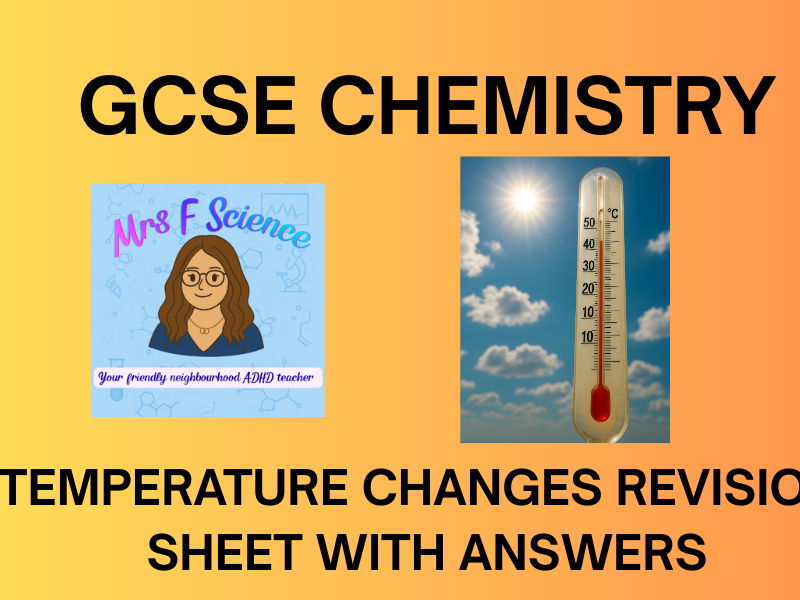 GCSE Chemistry Temperature Changes Required Practical Worksheet | KS4 | AQA