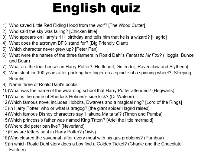 English Quiz