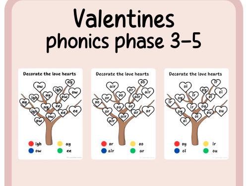 Love heart- valentines phonics