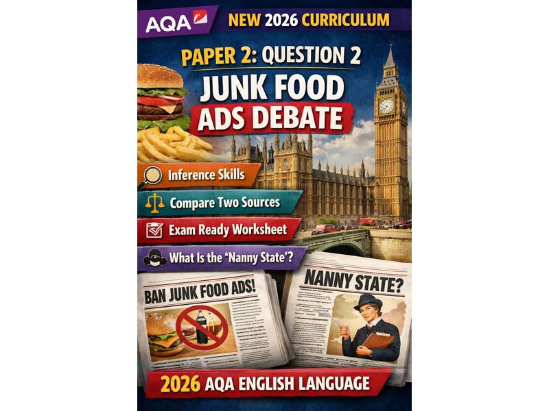 AQA English Language Paper 2 (2026) – Q2 Inference Lesson | Junk Food Advertising Debate
