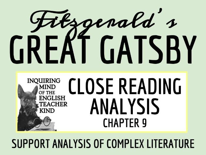 The Great Gatsby Close Reading Worksheets Bundle | Teaching Resources