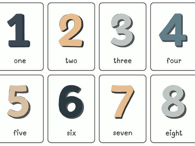 Number Flashcards 1-10