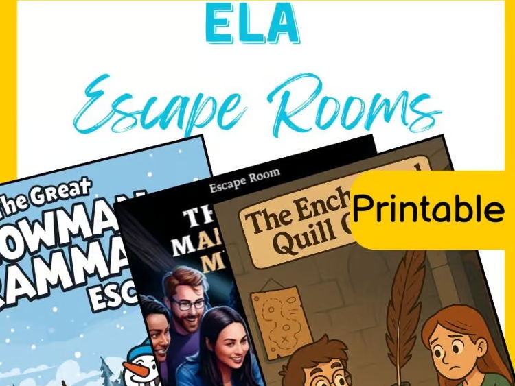 English Grammar Escape Room Bundle