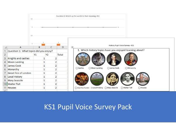 KS1 History Pupil Voice Survey editable