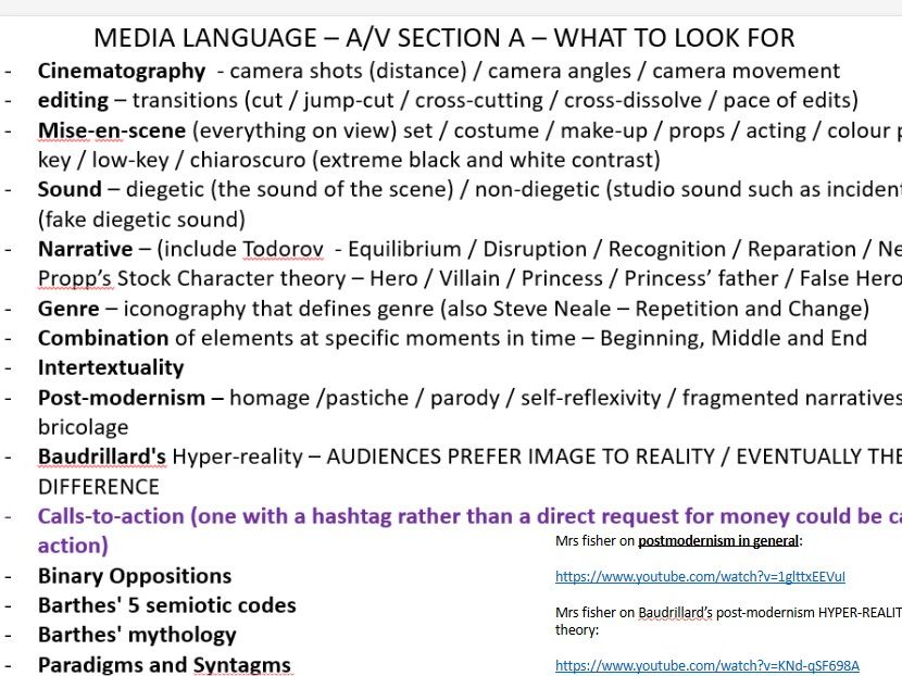 Eduqas Media A Level Revision - getting ready for paper 1