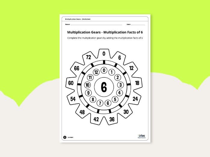 6 times table worksheet