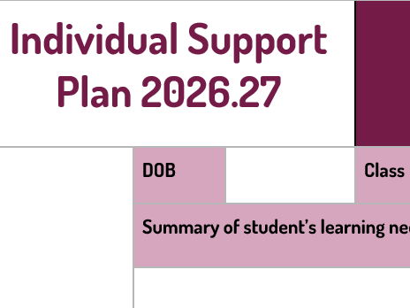 Updated Individual Support Plan template 2026