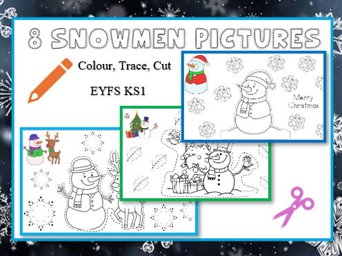 8 Snowmen Picture Pack EYFS KS1