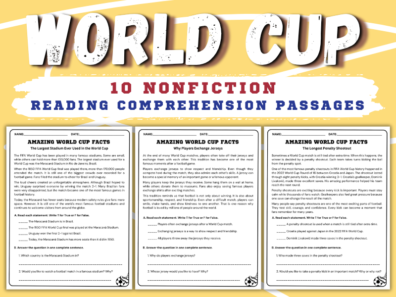 Amazing World Cup Facts | Reading Comprehension
