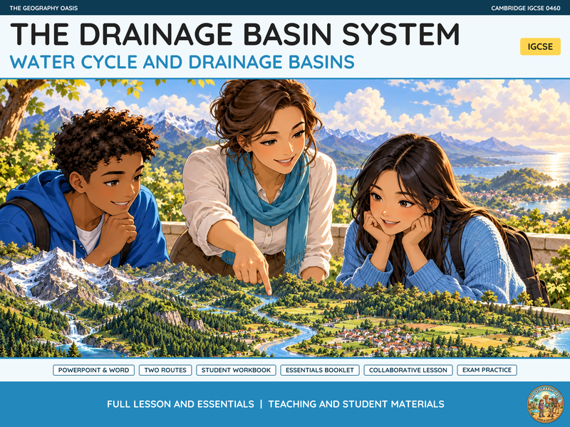 Drainage Basins and the Water Cycle | IGCSE Geography | PowerPoint and Word