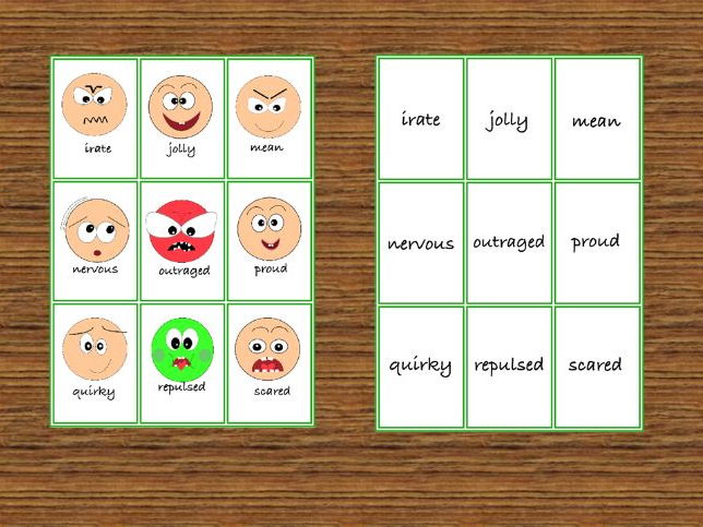 emotions charades printable