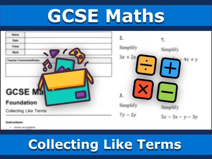 GCSE Maths | Collecting Like Terms | Edexcel