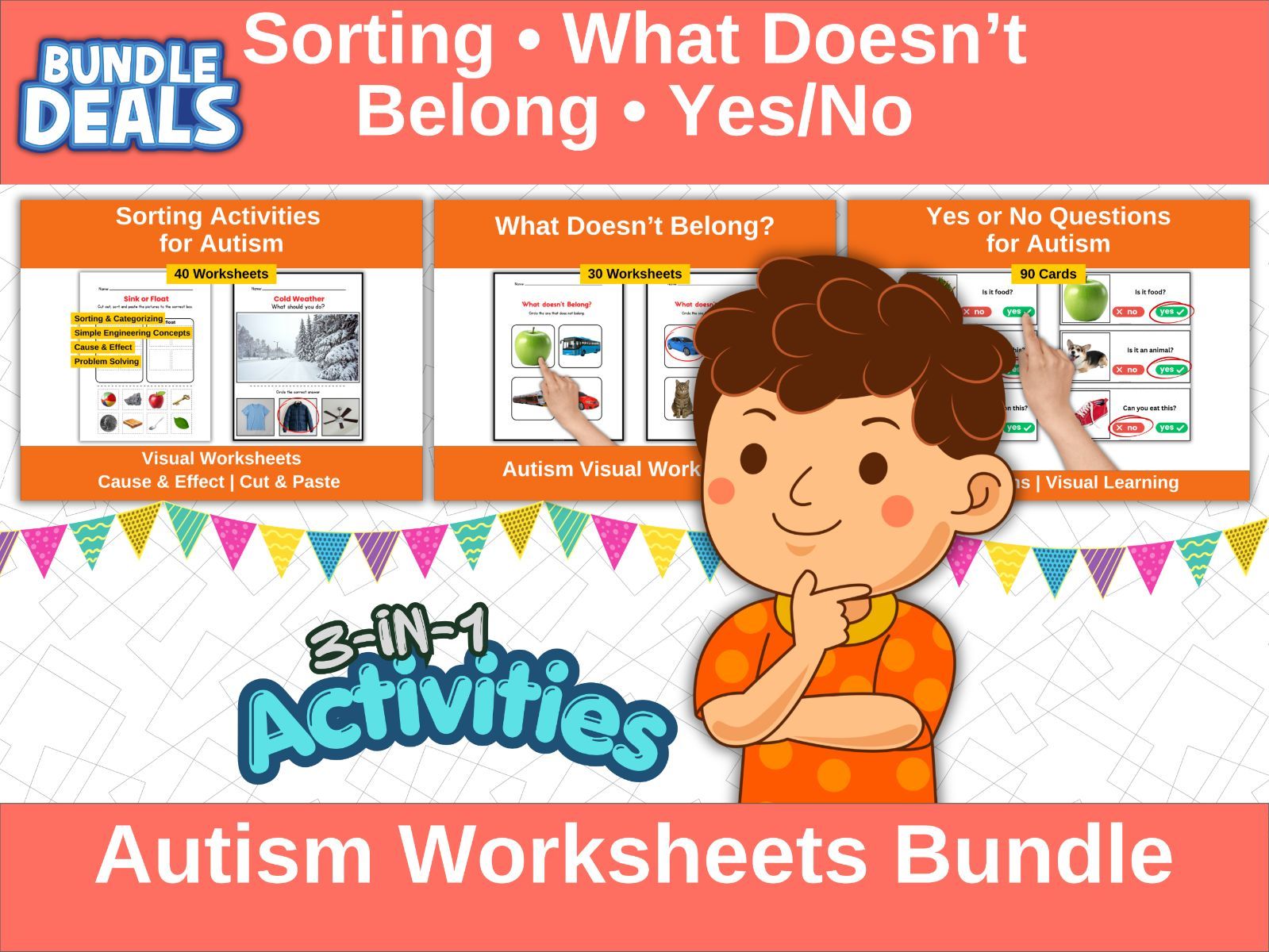 Autism Visual Worksheets Bundle