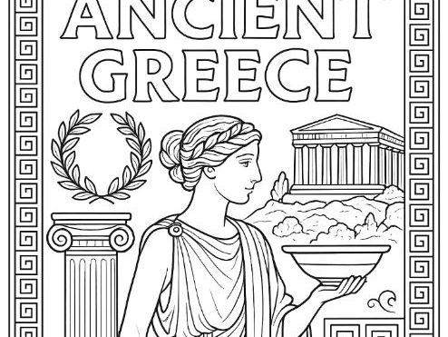 Ancient Greece Mindful Colouring Sheet