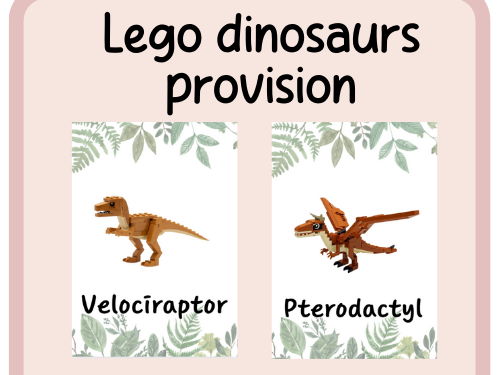 Lego dinosaurs construction- continuous provision
