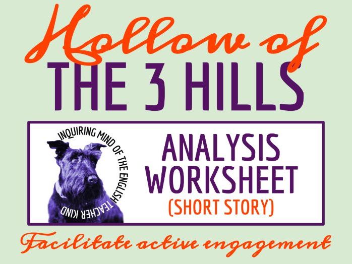 "The Hollow of the Three Hills" by Nathaniel Hawthorne Close Reading Analysis Worksheet