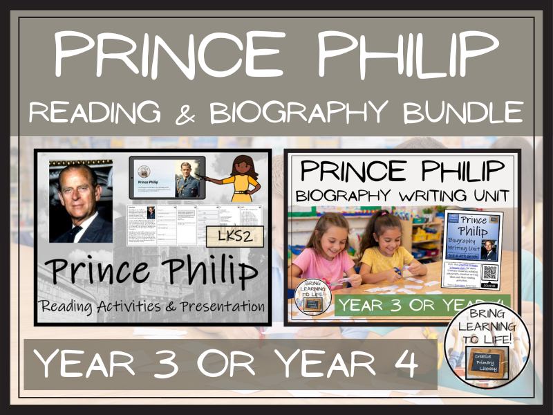 Prince Philip Reading Comprehension & Biography Bundle | LKS2