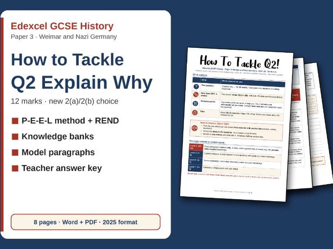 Edexcel GCSE Weimar/Nazi Germany Q2 Explain Why Workbook