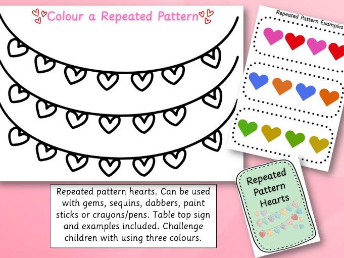 Repeated Pattern Hearts