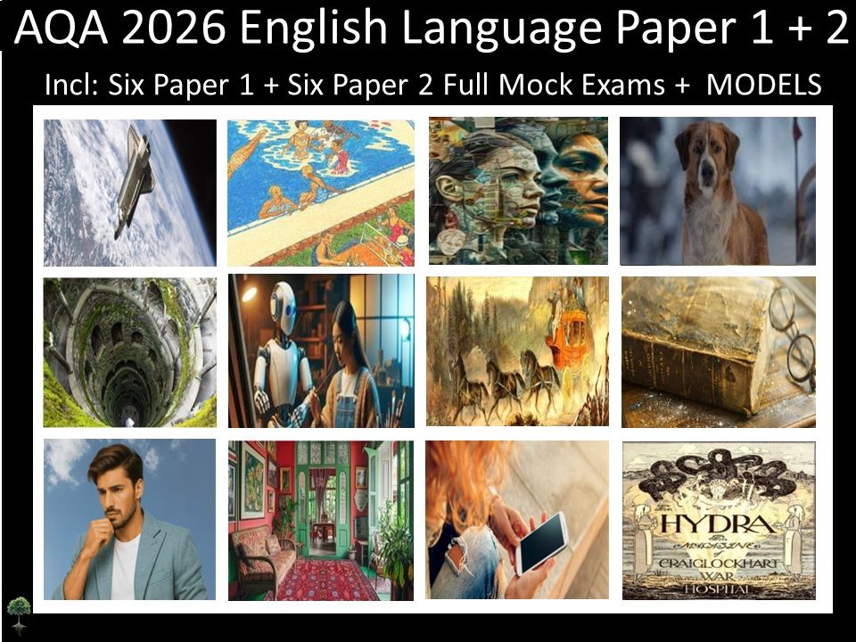 Twelve AQA 2026 GCSE English Language Paper 1 + 2 Mocks | MODELS