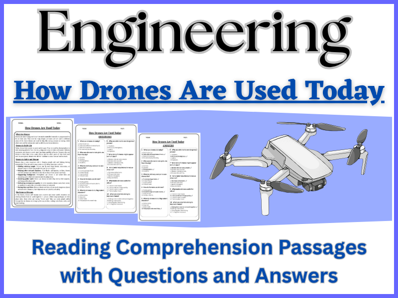How Drones Are Used Today: Reading Comprehension – Fun, Interactive & Ready-to-Print