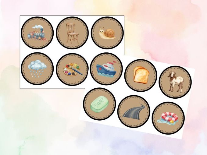 Ai, Oa and Oy Word Picture Cards