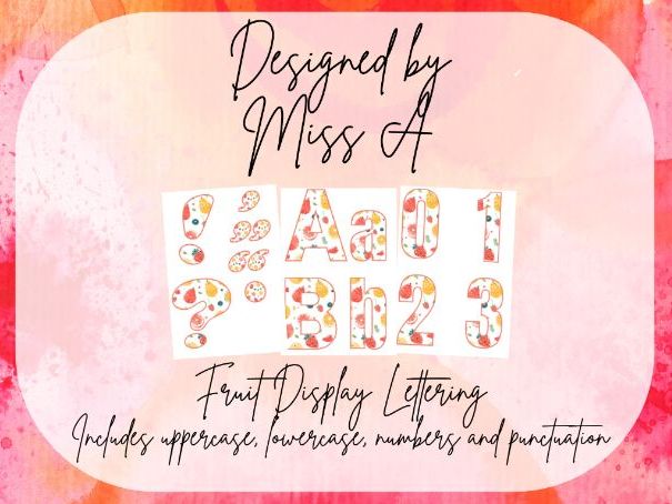 Fruit Display Lettering