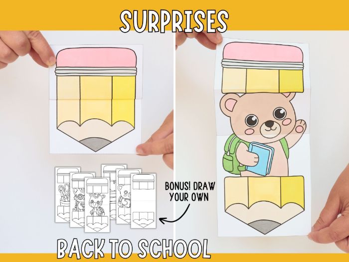 Printable Back to School Colouring Fun - Pencil Craft for Kids