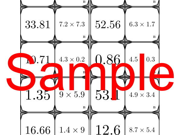 Domino | Multiplication of Decimal Numbers | Math Activity