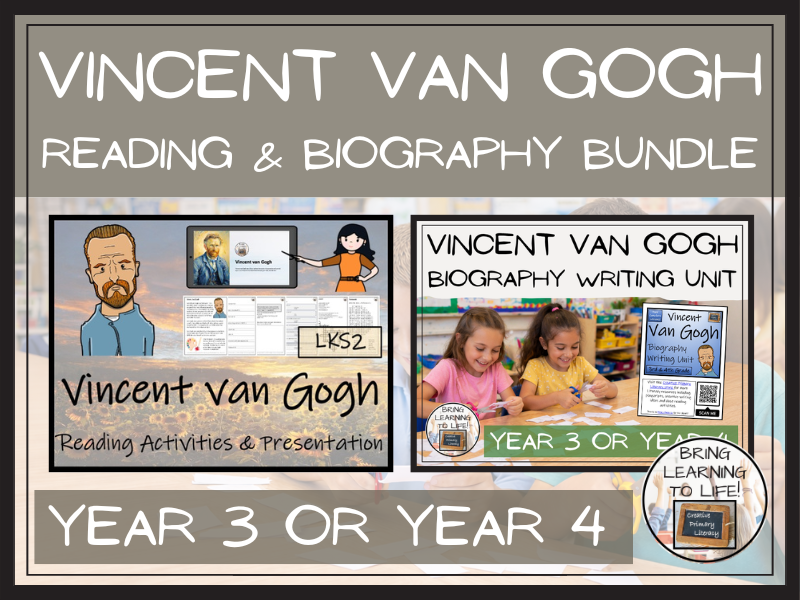 Vincent van Gogh Reading Comprehension & Biography Bundle | LKS2