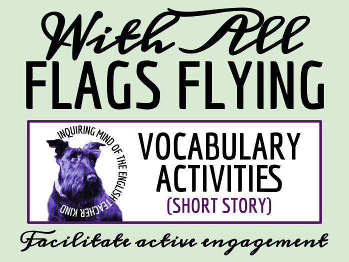 "With All Flags Flying" by Anne Tyler Vocabulary Activities | Crossword Puzzle | Word Search
