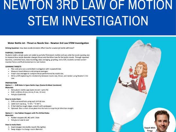Newton's Third Law of Motion STEM Lab