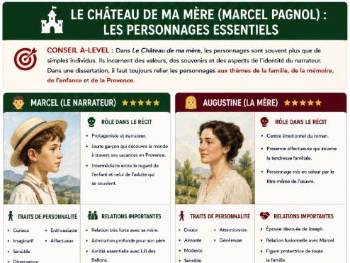 Marcel Pagnol - Le Château de ma Mère - knowledge organisers