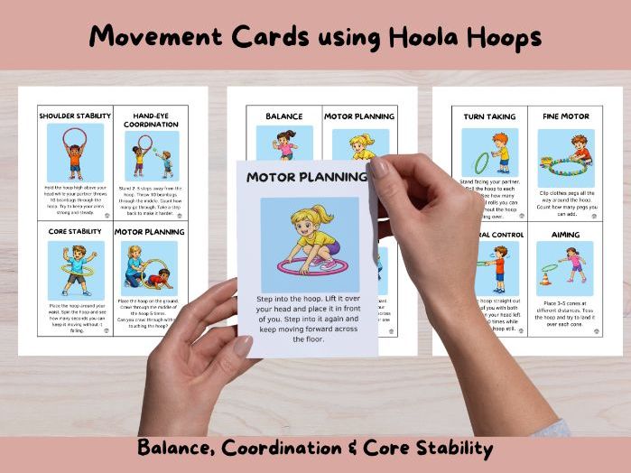 Hoola Hoop Activity Cards | Balance & Coordination