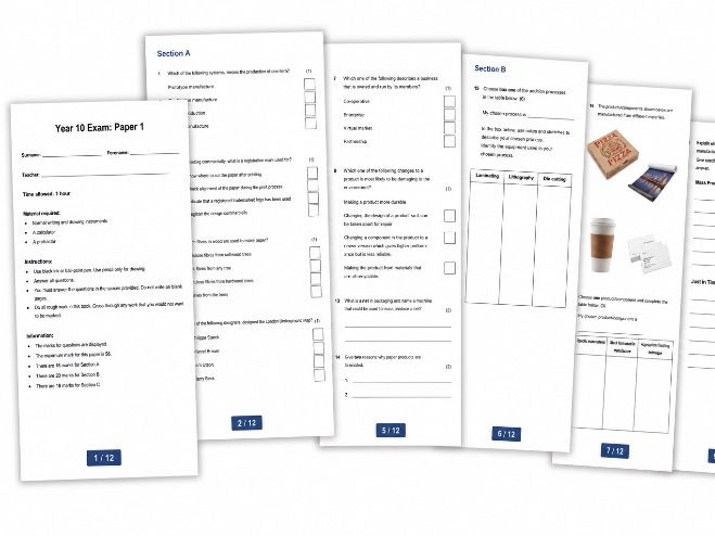 AQA GCSE D&T Theory Test
