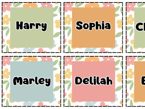 Floral Classroom Decor Bundle | Editable Display Letters, Classroom Labels & Peg Labels | PowerPoint