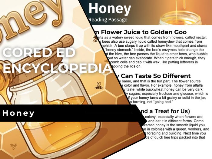 Honey Reading Comprehension Passage - Cored Ed Encyclopedia