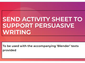 Persuasive Writing Skills: Identifying Features in an Advert + Planning a Persuasive Article