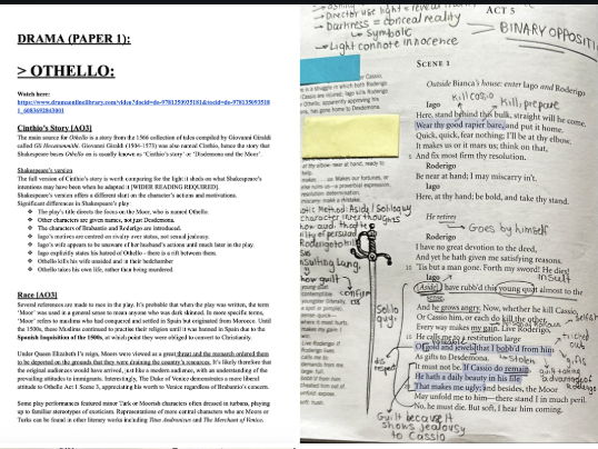 Othello: Annotations and Study Notes