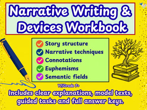 Year 8 Narrative Writing & Literary Devices Workbook KS3