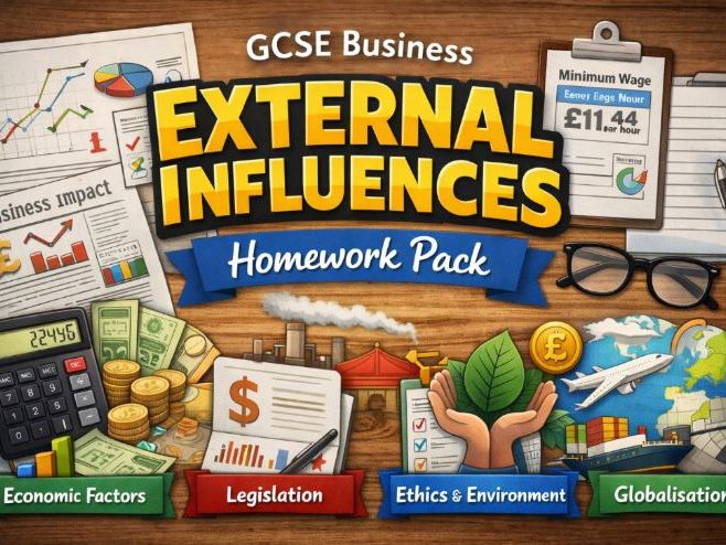 GCSE Business External Influences Homework Pack
