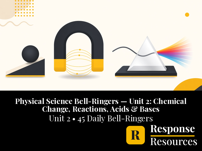 Physical Science Bell Ringers Unit 2 - 45 Daily Warm-Ups (Grades 6-8)