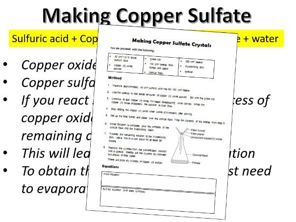 Acid plus insoluble base / ionic formula