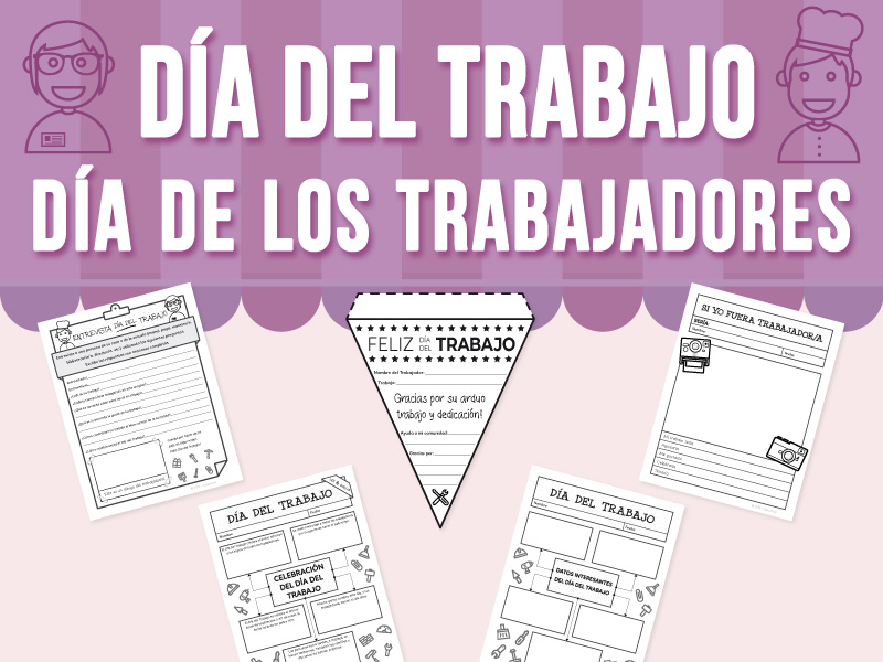 Día del Trabajo o de los Trabajadores: Mapas mentales, entrevistas y banderín