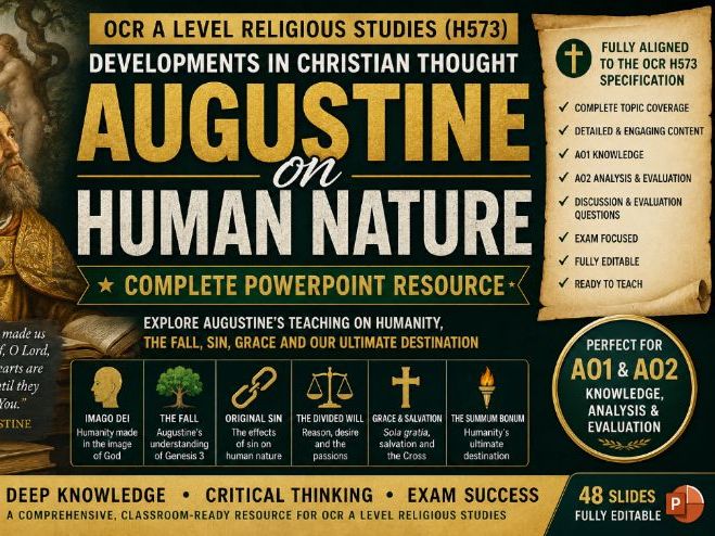 A Level Religious Studies: Augustine on Human Nature - OCR H573 DCT