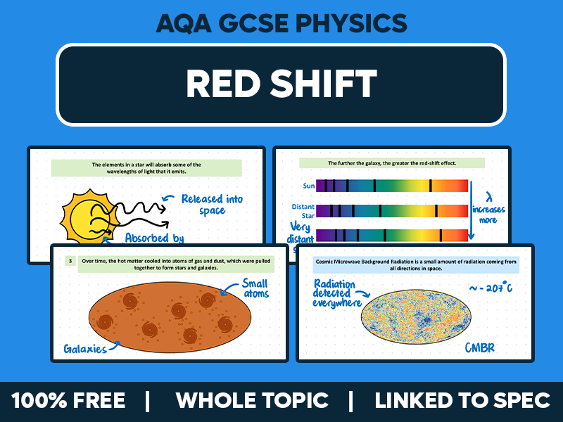 GCSE AQA Physics Lessons - Red-Shift - Whole Topic Pack
