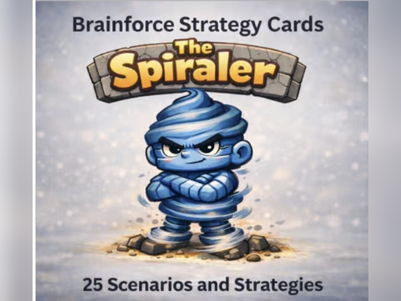 Brainforce Spiraler Strategy Cards | SEL Anxiety Worry Management Coping Skills